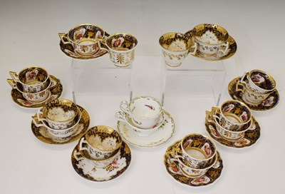 Lot 547 - Collection of nine mid 19th century porcelain trios