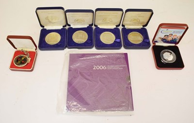 Lot 204 - Royal Mint Scouts silver proof 50p coin, etc