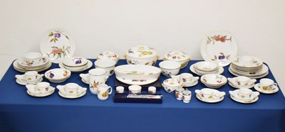 Lot 548 - Royal Worcester 'Evesham' pattern part dinner service for eight settings