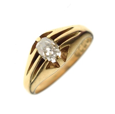 Lot 1 - George V diamond single stone 18ct gold ring