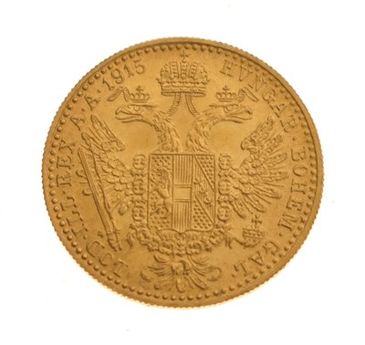 Lot 195 - Austrian Empire Joseph I, 1 Ducat gold coin, 1915