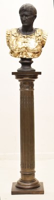 Lot 752 - Reproduction bust of Caesar Augustus, on pedestal