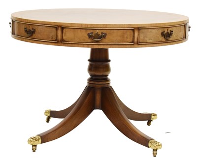 Lot 764 - Reproduction Regency-style drum library or centre table
