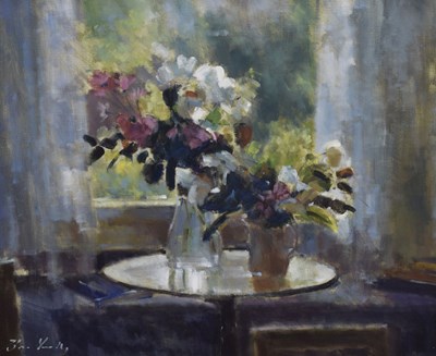 Lot 451 - Bruce Yardley (British b.1962) - Oil on canvas - Flowers still life