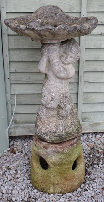 Lot 660 - Composition stone garden water feature or bird bath