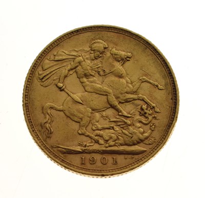 Lot 193 - Queen Victoria Sydney Mint gold sovereign, 1901