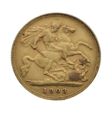 Lot 194 - Edward VII gold half sovereign, 1903
