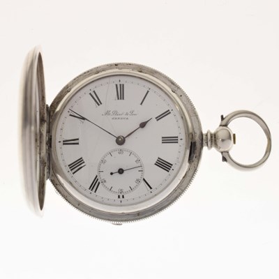 Lot 123 - Early 20th century 'Fine Silver' full hunter pocket watch
