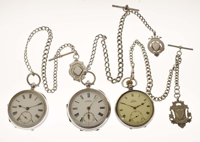 Lot 131 - Late Victorian silver open face pocket watch