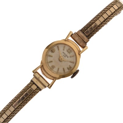 Lot 108 - Mildia - Lady's 18ct gold case bracelet watch