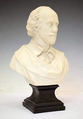 Lot 239 - Composite marble library bust of William Shakespeare