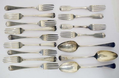Lot 174 - Collection of silver flatware