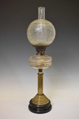 Lot 260 - Early 20th century gilt metal paraffin lamp