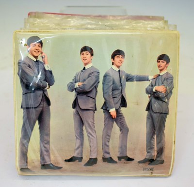 Lot 339 - Collection of 45rpm vinyl singles in a Beatles record case