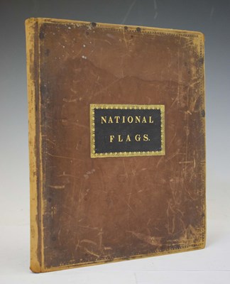 Lot 587 - 'National Flags' leather bound book