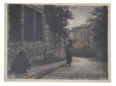 Lot 678 - Domenico Peretti Griva (1882-1962)- Istanbul- oil-ink photographic print 'Istanbul - Quartiere ebraico'