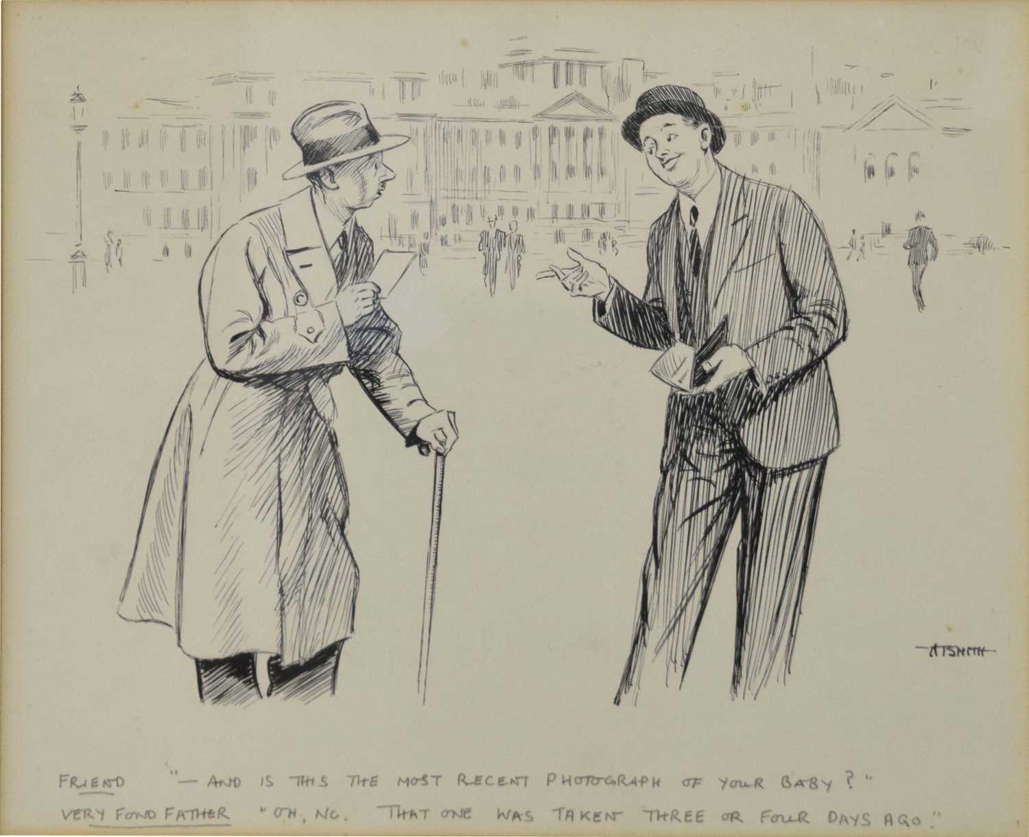Lot 679 - A.T. Smith (Early 20th century) - Pen and ink cartoon