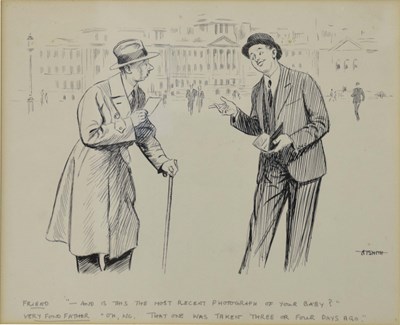 Lot 679 - A.T. Smith (Early 20th century) - Pen and ink cartoon