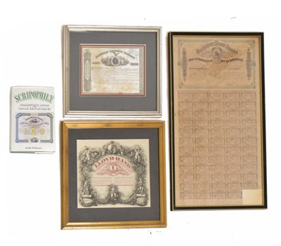 Lot 322 - American Express Company share certificate 1863, etc