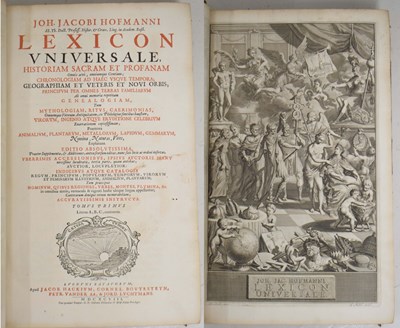 Lot 521 - Jacob Hofmann, 'Lexicon Universale, Historian Sacram et Profanam', 1698