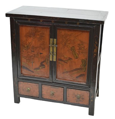 Lot 509 - Chinese provincial lacquer cabinet