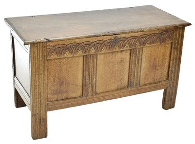 Lot 597 - 18th century oak coffer