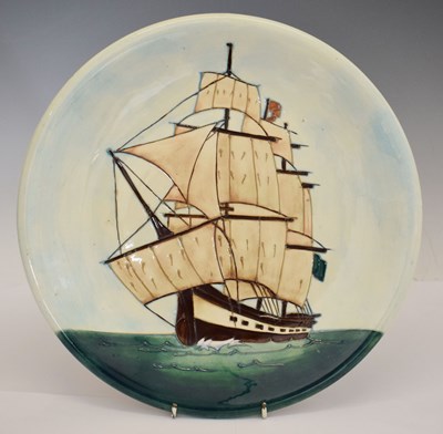 Lot 484 - Moorcroft - Limited edition ceramic charger decorated with H.M.S. Sirius