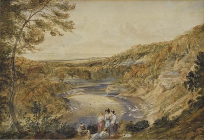 Lot 495 - In the manner of Samuel Jackson RWS (1794–1869) - Watercolour - Symonds Yat, Wye Valley / Forest of Dean