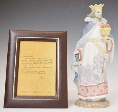 Lot 490 - Lladro - 'Rey de Copas' limited edition porcelain figure
