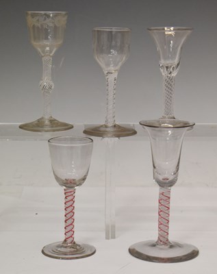 Lot 443 - Collection of 18th century style drinking glasses etc