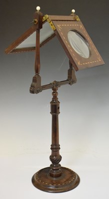 Lot 338 - Victorian mahogany inlaid zograscope