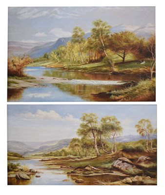 Lot 494 - H. Foster (Early 20th century) - Pair of oils on canvas - River landscapes