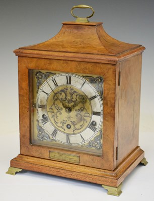 Lot 583 - Mappin & Webb - 1930s walnut cased mantel clock