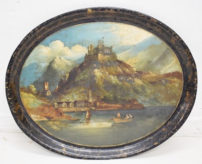 Lot 336 - Victorian Papier-mâché oval tray
