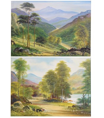 Lot 557 - George Willis Pryce (1866-1949) - Near pair of oils on board - Landscapes