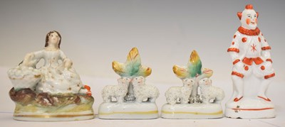 Lot 477 - Small group of miniature Staffordshire pottery