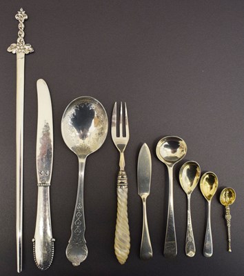 Lot 289 - Georg Jensen - Silver Beaded pattern knife