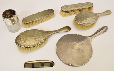 Lot 268 - Collection of silver-mounted dressing tables items