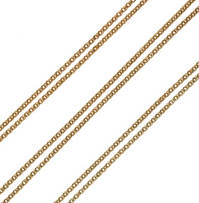 Lot 188 - Yellow metal longguard or muff chain
