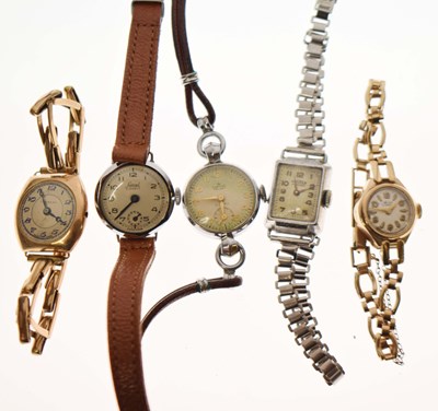 Lot 248 - Avia - Lady's early 20th century 9ct gold bracelet watch