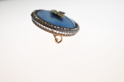 Lot 48 - Late 19th/early 20th century diamond enamelled brooch