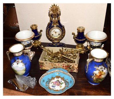 Lot 636 - Assorted ceramics: Noritake urns, pair of 19th Century urns, etc