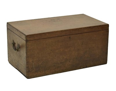 Lot 635 - Victorian mahogany Naval trunk
