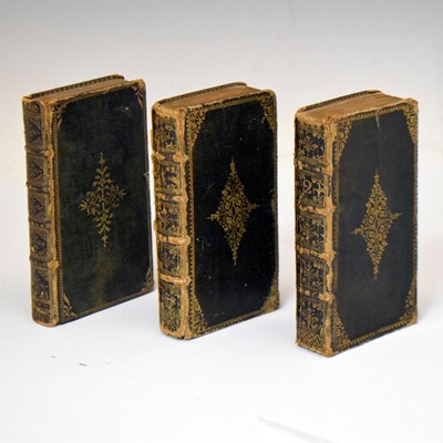 Lot 520 - 18th century miniature Holy Bible and Hymn book