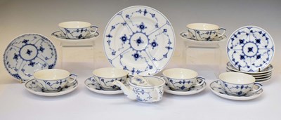 Lot 496 - Royal Copenhagen 'Blue Fluted' part tea set etc