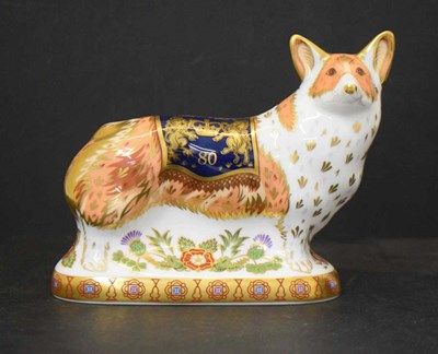 Lot 487 - Royal Crown Derby - 'Royal Windsor Corgi' paperweight