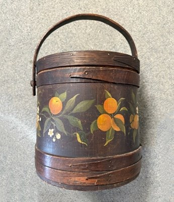Lot 81 - Swedish painted bentwood sewing box