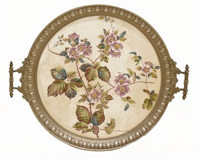 Lot 71 - Rorstrand (Sweden) - Metal-mounted pottery tray