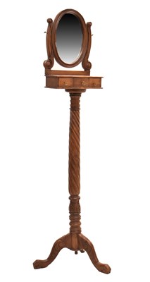 Lot 82 - Gentleman's carved mahogany shaving stand
