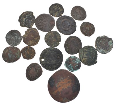 Lot 11 - Collection of bronze Roman, Byzantine, and ancient coins, etc